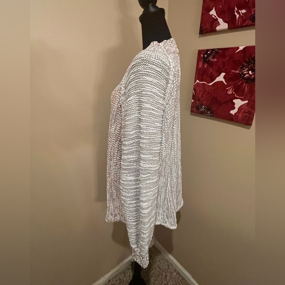 Easel Multicolor Crew Ragland Sleeve Rounded hem, Knit Sweater, size Large - Picture 4 of 9